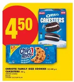 No Frills CHRISTIE FAMILY SIZE COOKIES, 303-488 G OR CAKESTERS, 285 G offer