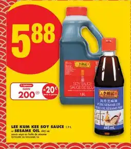 No Frills LEE KUM KEE SOY SAUCE, 1.9 L OR SESAME OIL, 445 ML offer