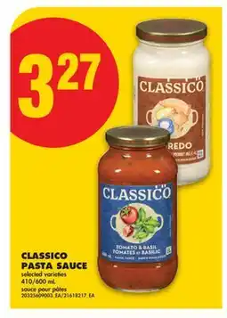 No Frills CLASSICO PASTA SAUCE, 410/600mL offer