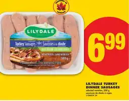 No Frills LILYDALE TURKEY DINNER SAUSAGES offer