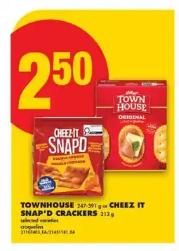 No Frills TOWNHOUSE 247-391 G OR CHEEZ IT SNAP'D CRACKERS 213 G offer