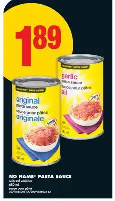 No Frills NO NAME PASTA SAUCE offer
