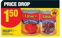 No Frills UNICO BEANS 540 mL or TOMATOES 796 mL offer