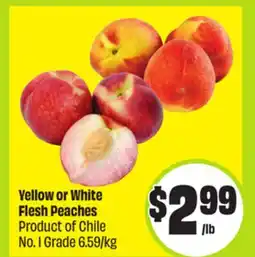 FreshCo Yellow or White Flesh Peaches Product of Chile No. 1 Grade 6.59/kg offer