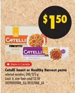 No Frills CATELLI SMART OR HEALTHY HARVEST PASTA, , 340/375 offer