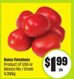 FreshCo Roma Tomatoes Product of USA or Mexico No. 1 Grade 4.39/kg offer