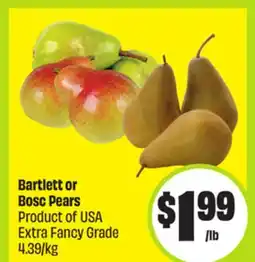 FreshCo Barlett or Bosc Pears Product of USA Extra Fancy Grade 4.39/kg offer