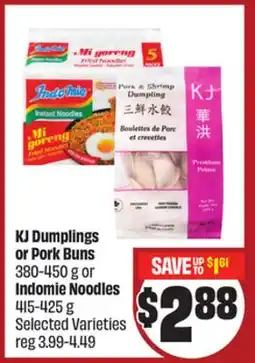 FreshCo KJ Dumplings or Pork Buns 380-425 g or Indomie Noodles 415-425 g Selected Varieties - LNY offer