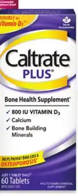 Walmart Caltrate Plus or Vitamin D3 offer