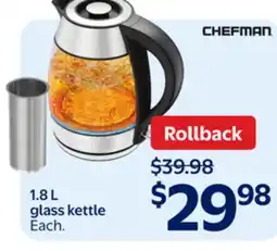 Walmart 1.8 L glass kettle offer