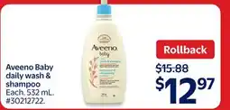 Walmart Aveeno Baby daily wash & shampoo offer