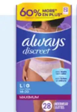 Walmart Always Discreet incontinence underwear offer