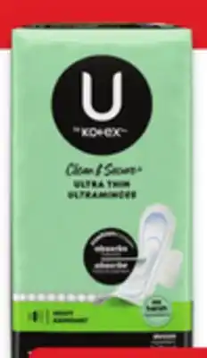 Walmart U by Kotex pads or liners offer