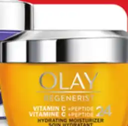 Walmart Olay Regenerist Vitamin C + peptide moisturizers offer