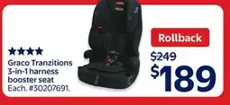 Walmart Graco Tranzitions 3-in-1 harness booster seat offer