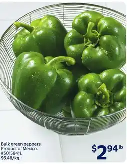 Walmart Bulk green peppers offer