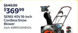 Walmart SENIX 40V 18-inch Cordless Snow Blower offer