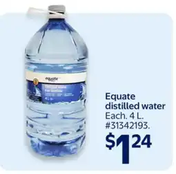 Walmart Equate distilled water offer