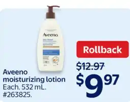 Walmart Aveeno moisturizing lotion offer