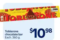 Walmart Toblerone chocolate bar offer