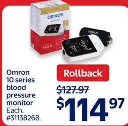 Walmart Omron 10 series blood pressure monitor offer