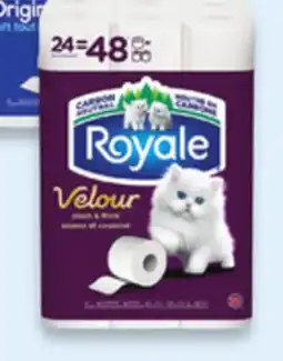 Walmart Royale 2-ply bathroom tissue 24 = 48 rolls offer
