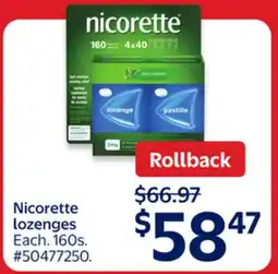 Walmart Nicorette lozenges offer