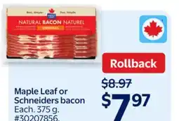 Walmart Maple Leaf or Schneiders bacon offer
