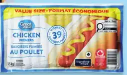 Walmart Great Value chicken wieners offer
