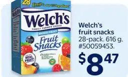 Walmart Welch's fruit snacks offer