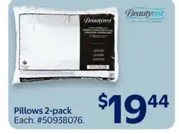Walmart Beautyrest Pillow 2-pack offer