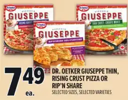 Metro DR. OETKER GIUSEPPE THIN, RISING CRUST PIZZA OR RIP'N SHARE offer