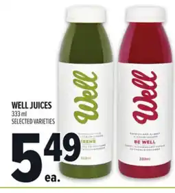 Metro WELL JUICES offer
