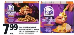 Metro TACO BELL CRUNCHWRAP SUPREME OR CHEESY DOUBLE DECKER TACO CRAVINGS KIT offer