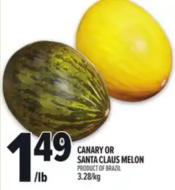 Metro CANARY OR SANTA CLAUS MELON offer