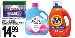 Metro TIDE OR GAIN DETERGENT, DOWNY SOFTENERS, CASCADE, CHARMIN OR BOUNTY offer