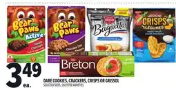 Metro DARE COOKIES, CRACKERS, CRISPS OR GRISSOL offer