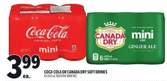 Metro COCA-COLA OR CANADA DRY SOFT DRINKS offer