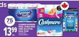 Metro CASHMERE BATHROOM TISSUE, SPONGE TOWELS PAPER TOWEL OR SCOTTIES FACIAL TISSUE offer