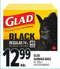 Metro GLAD GARBAGE BAGS offer