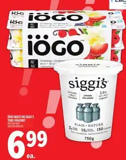 Metro IÖGO MULTI OR SIGGI'S TUBS YOGOURT offer