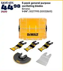 RONA DEWALT 5-pack general purpose oscillating blades offer