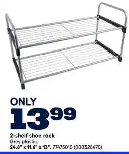 RONA 2-shelf shoe rack Grey plastic. 24.8 x 11.6 x 13 offer