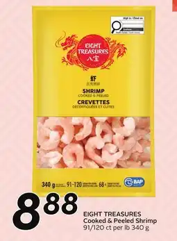 Sobeys EIGHT TREASURES Cooked & Peeled Shrimp offer