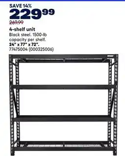 RONA 24 x 77 x 72 4-shelf unit offer