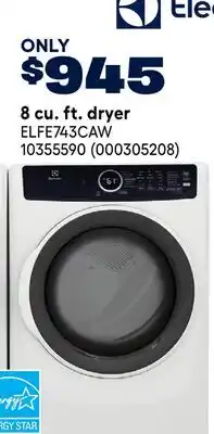 RONA 8 cu. ft. dryer offer