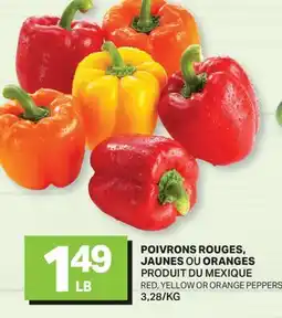 L'Intermarché POIVRONS ROUGES, JAUNES OU ORANGES | RED, YELLOW OR ORANGE PEPPERS offer