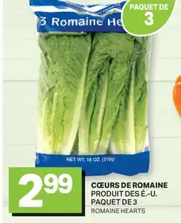 L'Intermarché CŒURS DE ROMAINE | ROMAINE HEARTS, PAQUET DE 3 offer