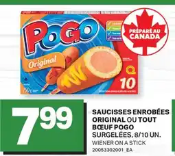 L'Intermarché SAUCISSES ENROBÉES ORIGINAL OU TOUT BŒUF | WIENER ON A STICK, 8/10 UN offer