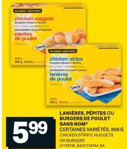 L'Intermarché LANIÈRES, PÉPITES OU BURGERS DE POULET, 908 G | CHICKEN STRIPS, NUGGETS OR BURGERS offer